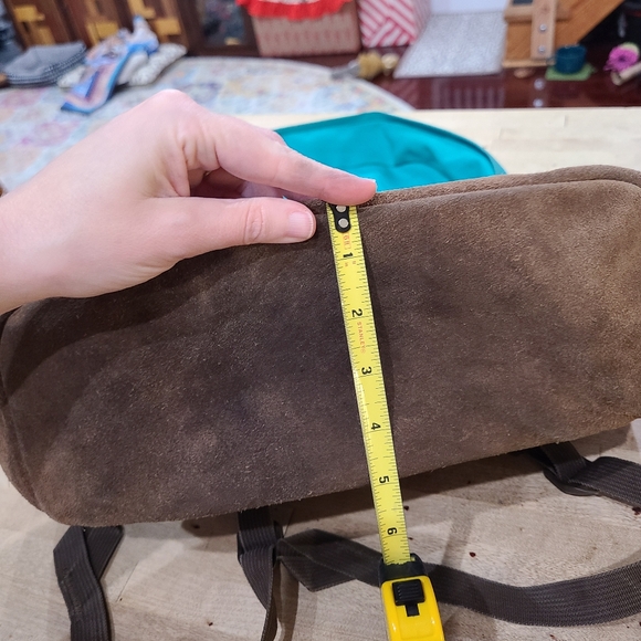 Old School JanSport Teal and Brown Leather Backpack - Picture 16 of 16